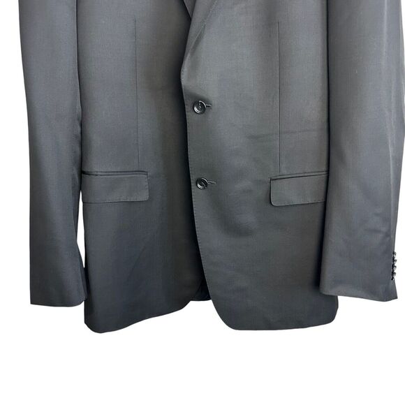Z Zegna Black Wool Mohair Blazer Mens IT 54L / US 44 Long sport Coat Ermenegildo - Picture 4 of 8